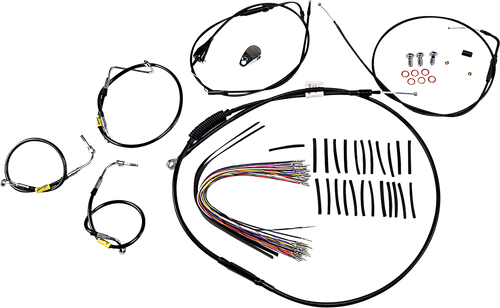 BURLY BRAND - B30-1294 - Control Kit for Early Touring Bikes with Bagger Bar Handlebars - 13" - Cruise - Black