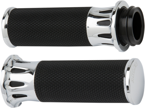 ARLEN NESS - 07-318 - Fusion Deep Cut Grips - TBW - Chrome