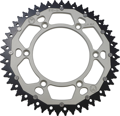 MOOSE OFFROAD - 1210-1470 - Dual Sprocket - 51 Tooth - Silver - Honda