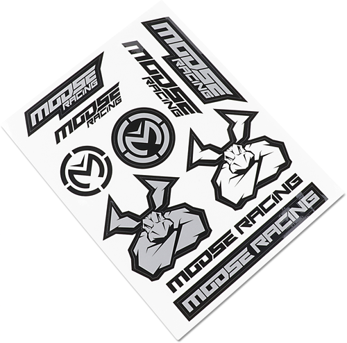 MOOSE OFFROAD - 4320-2205 - S2 Decal - Moose Racing - Black/Silver