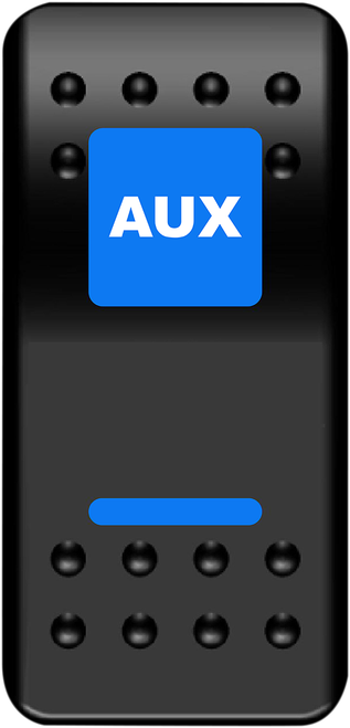 MOOSE OFFROAD - 2106-0538 - Rocker Switch - Auxilary Power - Blue