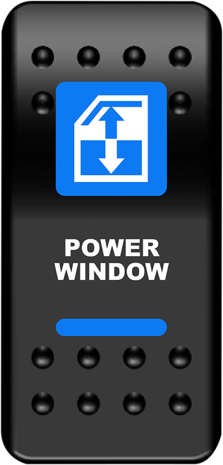 MOOSE OFFROAD - 2106-0573 - Rocker Switch - Power Window - Blue