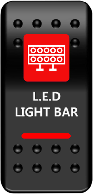 MOOSE OFFROAD - 2106-0446 - Rocker Switch - Lightbar - Red