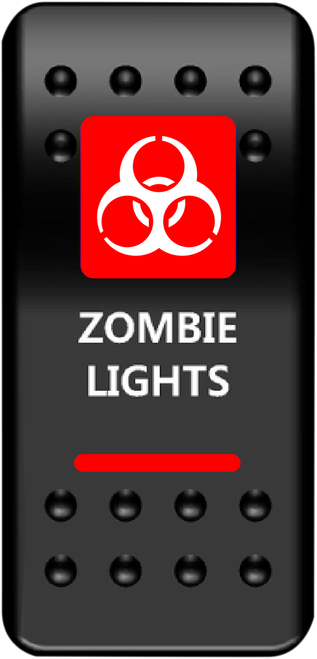 MOOSE OFFROAD - 2106-0451 - Rocker Switch - Zombie Lights - Red