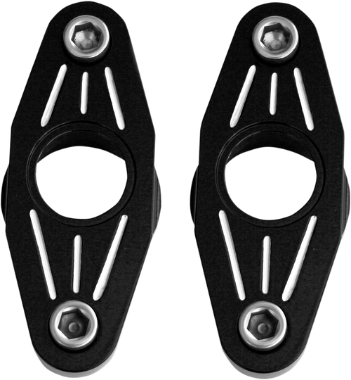 ACCUTRONIX - FXPV1-MN - Swingarm Pivot Blocks - Black Anodized - Ball-Milled