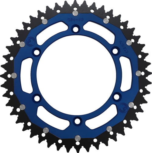 MOOSE OFFROAD - 1210-1477 - Dual Sprocket - 48 Tooth - Blue - Yamaha