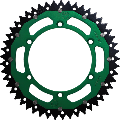 MOOSE OFFROAD - 1210-1493 - Dual Sprocket - 49 Tooth - Green - Kawasaki/Suzuki