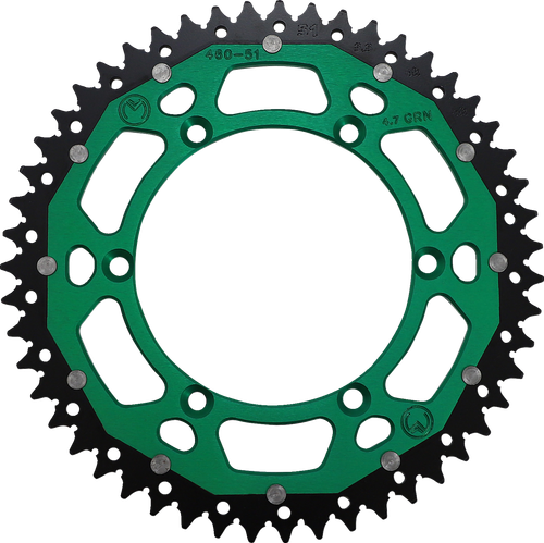 MOOSE OFFROAD - 1210-1497 - Dual Sprocket - 51 Tooth - Green - Kawasaki/Suzuki