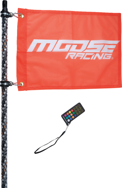 MOOSE OFFROAD - 2040-3035 - 3' Whip Light - RGB - Black - Chase