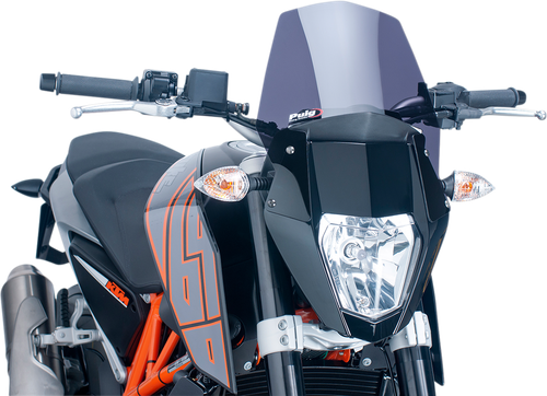 PUIG HI-TECH PARTS - 6009F - New Generation Windscreen - 10-1/2” - Dark Smoke - KTM 690