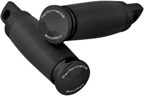 PERFORMANCE MACHINE (PM) - 0035-0083-B - Contour Foot Pegs - Black - Passenger/Driver