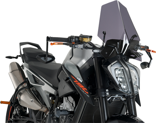 PUIG HI-TECH PARTS - 9668F - New Generation Windscreen - 16-1/4” - Dark Smoke - KTM
