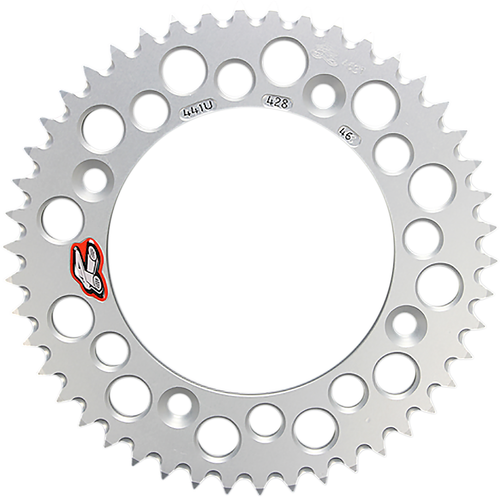 RENTHAL - 441U-428-46GPSI - Rear Sprocket - Aluminum - 46 Tooth - Silver - Gas Gas/Husqvarna/KTM