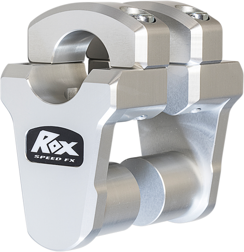 ROX SPEED FX - 1R-P2PPA - Pivoting Handlebar Risers for 1-1/8” Bar Clamps - 2” - Clear Anodized