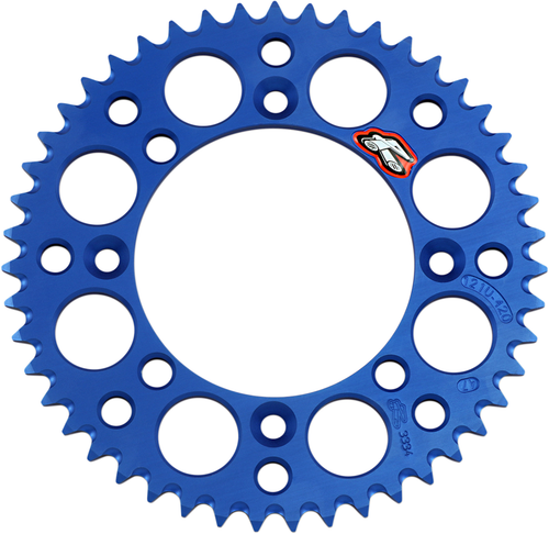 RENTHAL - 121U-420-47GBBU - Rear Sprocket - Aluminum - 47 Tooth - Blue - YZ 65