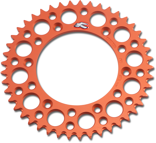 RENTHAL - 224U-520-45GPOR - Rear Sprocket - Aluminum - 45 Tooth - Orange
