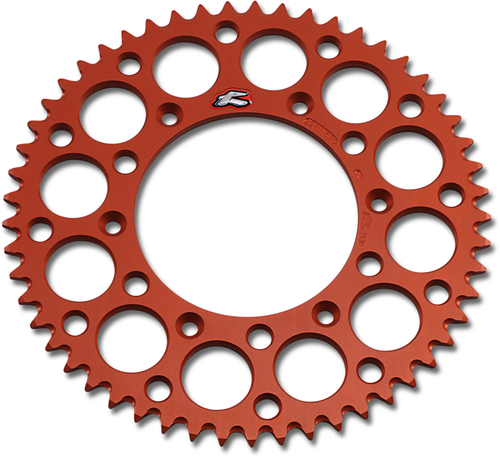 RENTHAL - 224U-520-53GPOR - Rear Sprocket - Aluminum - 53 Tooth - Orange