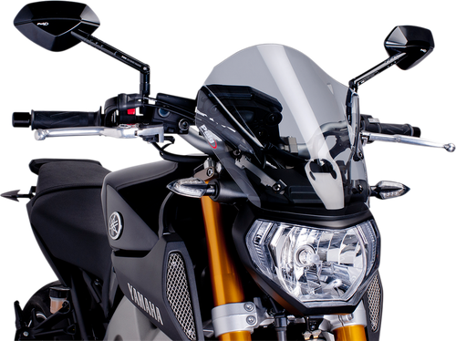 PUIG HI-TECH PARTS - 6861H - New Generation Windscreen - 13-3/4” - Smoke - MT09