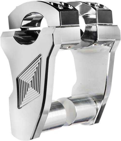 ROX SPEED FX - 4R-P3RX-02 - Patriot Series Pivoting Handlebar Risers - 3” - Chrome