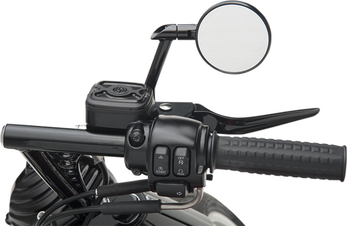 PERFORMANCE MACHINE (PM) - 0064-2035-BM - Mirror - Vision - Side View - Round - Black/Contrast Cut - Left/Right