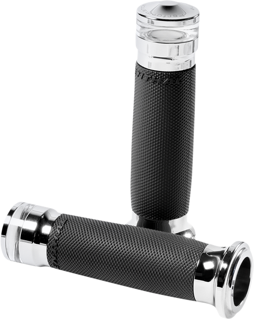 PERFORMANCE MACHINE (PM) - 0063-2100M-CH - Vision Series Contour LED Turn Signal Grips - TBW - Chrome