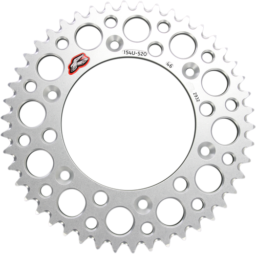 RENTHAL - 154U-520-46GRSI - Rear Sprocket - Aluminum - 46 Tooth - Silver - Honda
