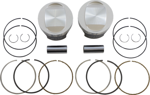 WISECO - K0207PS - Tracker Series Piston Kit - 3.875” - 88 Cubic Inch Bored to 95 Cubic Inch - Standard - Twin Cam