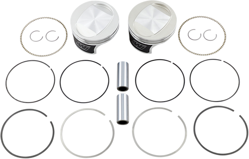 WISECO - K0207P2 - Tracker Series Piston Kit - 3.895” - 88 Cubic Inch Bored to 95 Cubic Inch - +0.020” - Twin Cam
