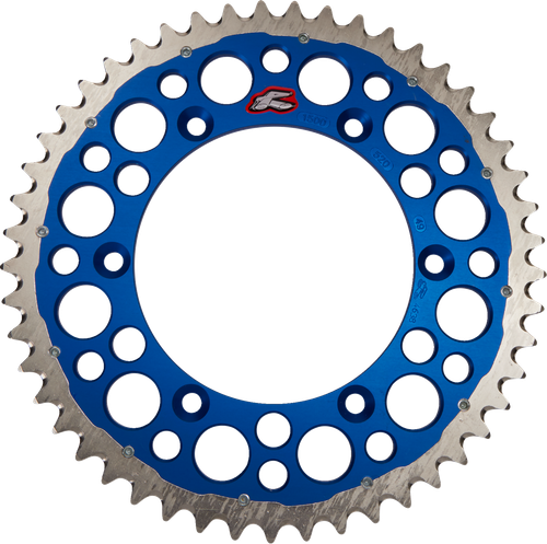RENTHAL - 1500-520-49GPBU - Twinring Rear Sprocket - 49 Tooth - Blue - Yamaha