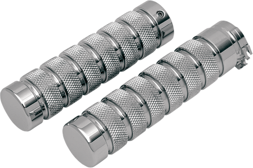 ACCUTRONIX - GR100-KNC - Knurled Notched Custom Grips - Chrome