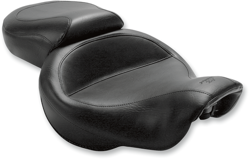 MUSTANG - 75535 - Vintage Style Seat - Wide - Smooth - Black - Dyna