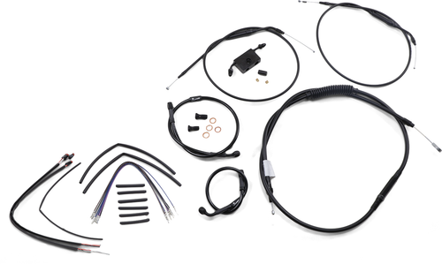 BURLY BRAND - B30-1266 - Extended Handlebar Cable and Brake Line Kit for Sportsters with ABS - 12" T-Bar Handlebars