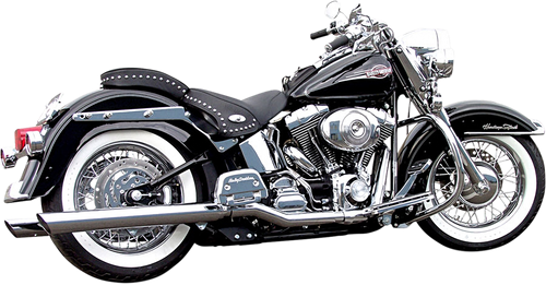 BASSANI XHAUST - 31117B - Slip-On Mufflers - Slash-Cut with Standard 2" Baffles - Chrome