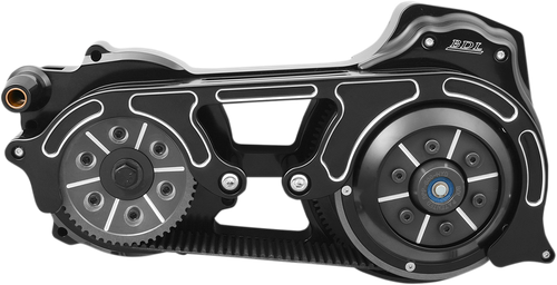 BELT DRIVES LTD. - EVO-16BH-2B - Open Belt Drive with One-Piece Motor Plate - 2" - Black - Softail