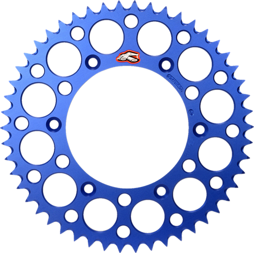 RENTHAL - 121U-428-47GPBU - Rear Sprocket - Aluminum - 47 Tooth - Blue - Suzuki/Yamaha