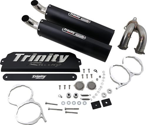 TRINITY RACING - TR-4173S-BK - Stage 5 Slip-On Mufflers - Black