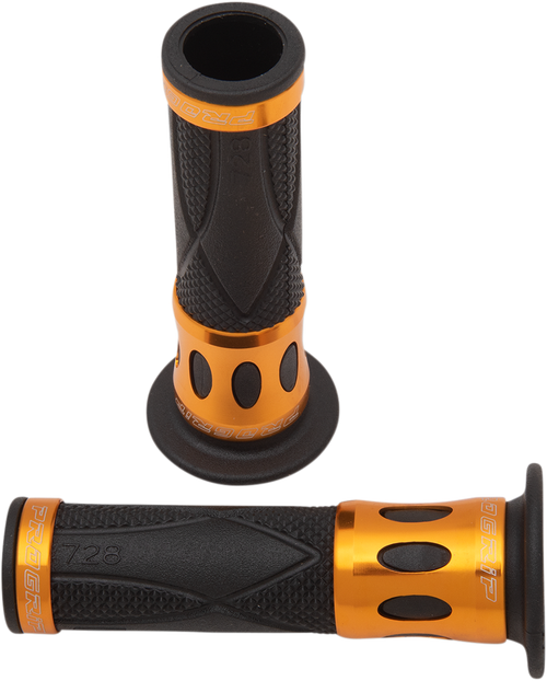 PRO GRIP - PA0728OECROR - 728 Superbike Grips - Open Ends - Gold