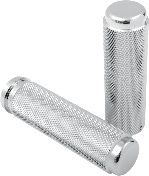 PINGEL - 62197 - Billet Grips - Knurled - TBW - Chrome