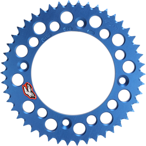 RENTHAL - 441U-428-46GPBU - Rear Sprocket - Aluminum - 46 Tooth - Blue - Gas Gas/Husqvarna/KTM