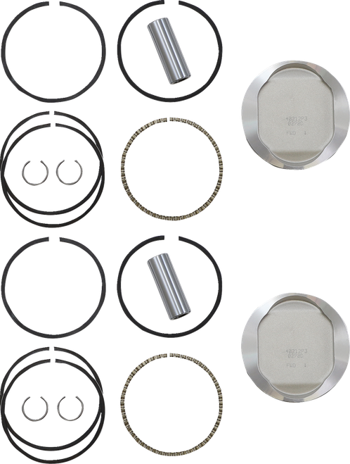 WISECO - K0212P3 - Tracker Series Piston Kit - 3.528” - 883 cc Bored to 1200 cc - +0.030” - 883 XL