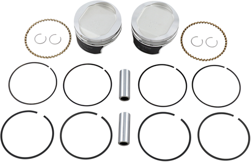 WISECO - K0213PS - Tracker Series Piston Kit - 3.498” - 883 cc Bored to 1200 cc - Standard - 883 XL