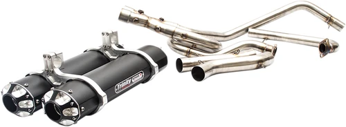 TRINITY RACING - TR-4112D-BK - Dual Exhaust - Black