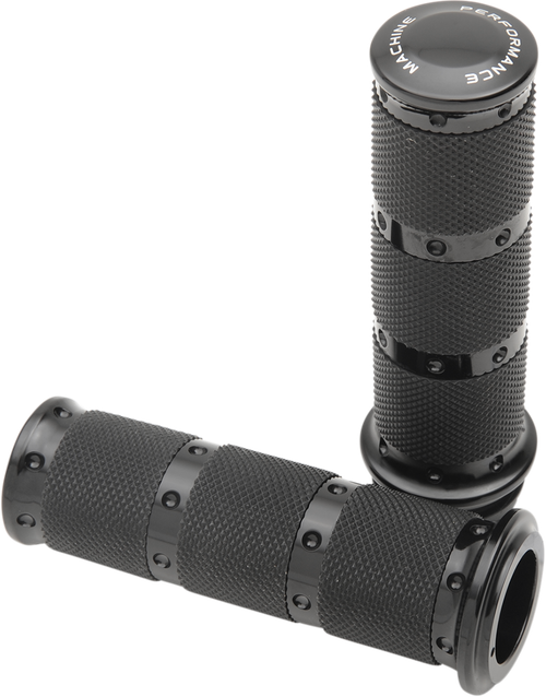 PERFORMANCE MACHINE (PM) - 0063-2087-B - Contour XLS Renthal Wrapped Grips - TBW - Black