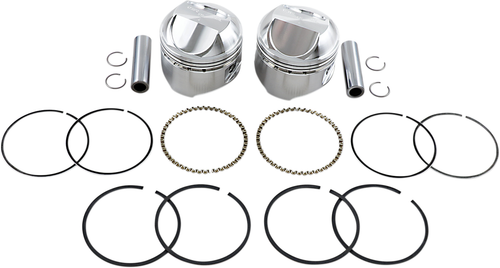 WISECO - K1625 - Piston Kit - +0.020” - High Compression - Big Twin 1340 cc 80”