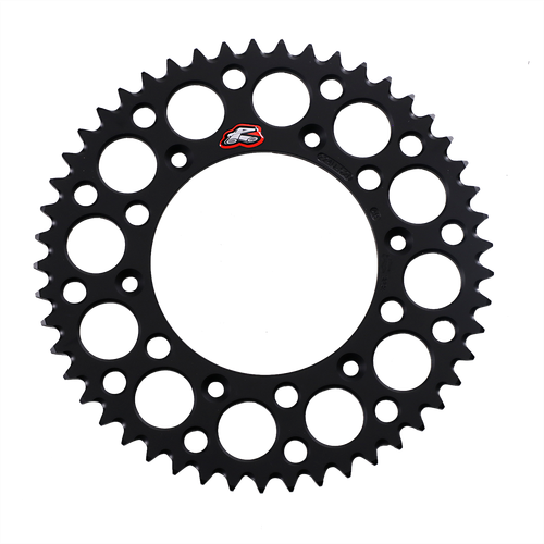 RENTHAL - 224U-520-49GPBK - Rear Sprocket - Aluminum - 49 Tooth - Black