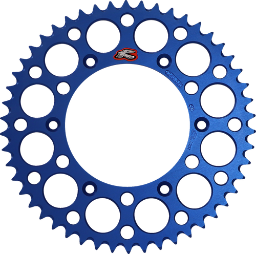 RENTHAL - 224U-520-50GPBU - Rear Sprocket - Aluminum - 50 Tooth - Blue