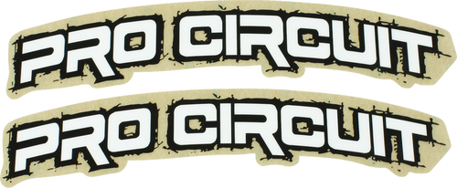 PRO CIRCUIT - DC0010-RETRO - Font Fender Decal - Retro - White