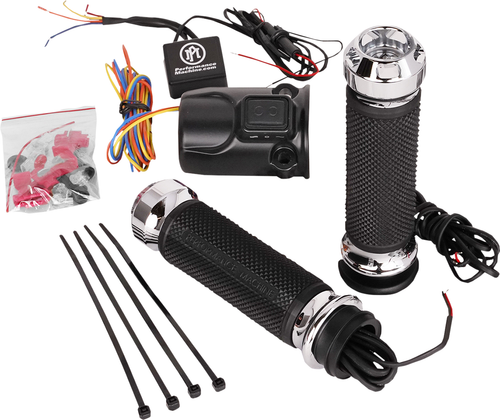PERFORMANCE MACHINE (PM) - 0063-2095-CH - Apex Heated Grips - FLTRX - Chrome