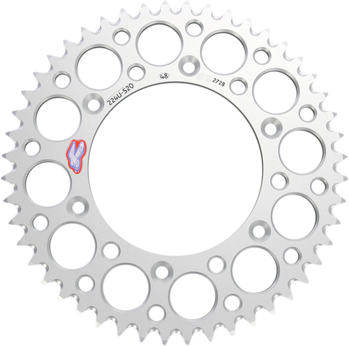 RENTHAL - 224U-520-48GPSI - Rear Sprocket - Aluminum - 48 Tooth - Silver