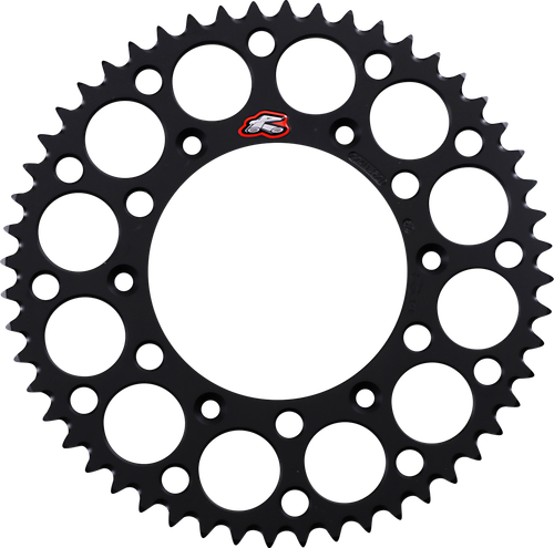 RENTHAL - 224U-520-52GPBK - Rear Sprocket - Aluminum - 52 Tooth - Black